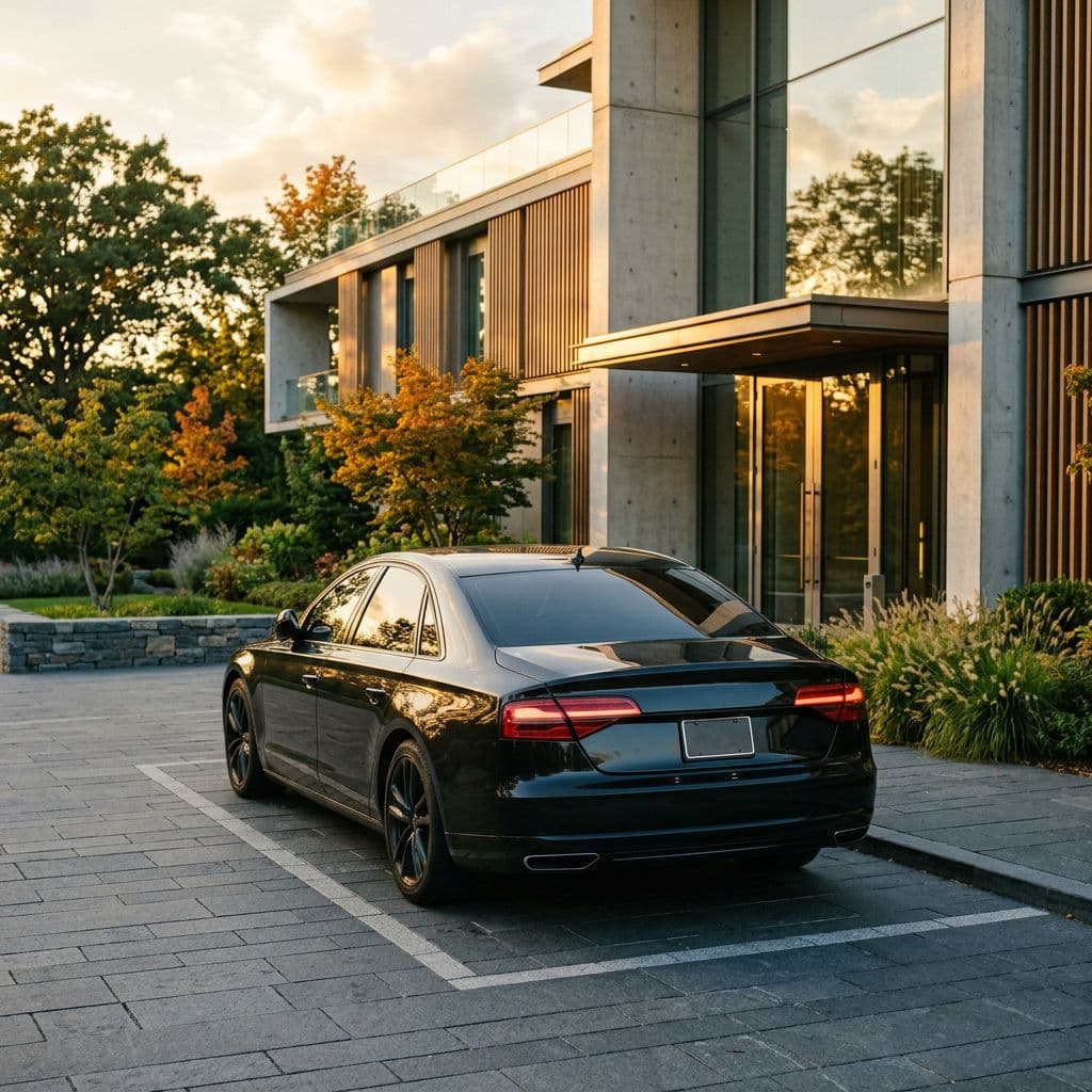 Cam filmi uygulanmış araç arka görünüm - premium cam filmi